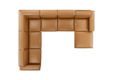 EEI-4716-TAN Restore 7-Piece Vegan Leather Sectional Sofa By Modway