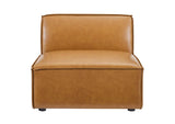 EEI-4716-TAN Restore 7-Piece Vegan Leather Sectional Sofa By Modway