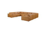 EEI-4717-TAN Restore 8-Piece Vegan Leather Sectional Sofa By Modway