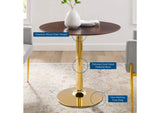 EEI-4738-GLD-CHE Verne 35" Dining Table By Modway