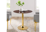 EEI-4738-GLD-CHE Verne 35" Dining Table By Modway
