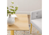 EEI-4741-GLD-NAT Verne 24" Square Dining Table By Modway