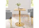 EEI-4741-GLD-NAT Verne 24" Square Dining Table By Modway