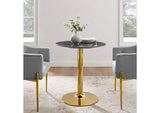 EEI-4746-GLD-BLK Verne 28" Artificial Marble Dining Table By Modway