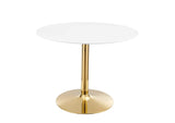 EEI-4748-GLD-WHI Verne 40" Dining Table By Modway