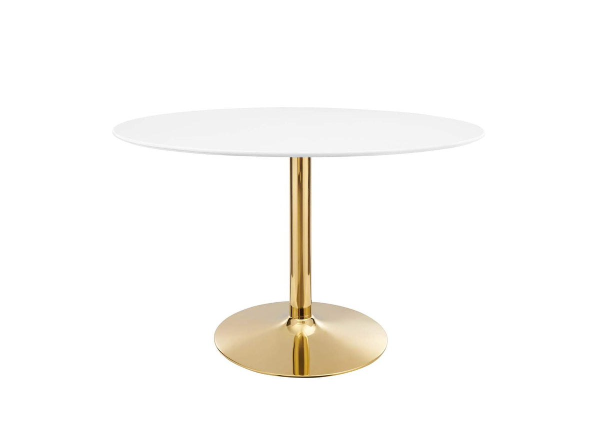 EEI-4750-GLD-WHI Verne 48" Oval Dining Table By Modway
