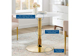 EEI-4750-GLD-WHI Verne 48" Oval Dining Table By Modway