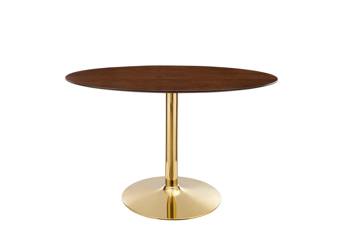 EEI-4751-GLD-WAL Verne 48" Oval Dining Table By Modway