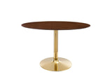 EEI-4751-GLD-WAL Verne 48" Oval Dining Table By Modway