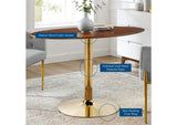 EEI-4751-GLD-WAL Verne 48" Oval Dining Table By Modway