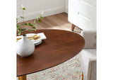 EEI-4751-GLD-WAL Verne 48" Oval Dining Table By Modway