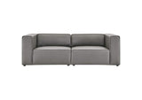 EEI-4788-GRY Mingle 2-Piece Vegan Leather Sectional Sofa Loveseat By Modway