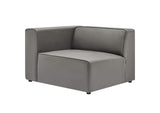 EEI-4788-GRY Mingle 2-Piece Vegan Leather Sectional Sofa Loveseat By Modway