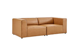 EEI-4788-TAN Mingle 2-Piece Vegan Leather Sectional Sofa Loveseat By Modway