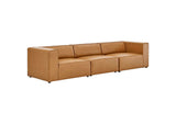 EEI-4789-TAN Mingle 3-Piece Vegan Leather Sectional Sofa By Modway