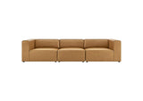 EEI-4789-TAN Mingle 3-Piece Vegan Leather Sectional Sofa By Modway