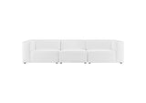 EEI-4789-WHI Mingle 3-Piece Vegan Leather Sectional Sofa By Modway