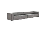 EEI-4793-GRY Mingle 4-Piece Vegan Leather Sectional Sofa By Modway