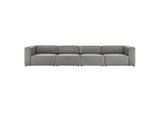 EEI-4793-GRY Mingle 4-Piece Vegan Leather Sectional Sofa By Modway