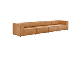 EEI-4793-TAN Mingle 4-Piece Vegan Leather Sectional Sofa By Modway