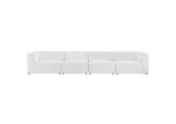 EEI-4793-WHI Mingle 4-Piece Vegan Leather Sectional Sofa By Modway