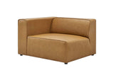 EEI-4795-TAN Mingle 5 Piece Vegan Leather Sectional Sofa By Modway