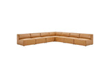 EEI-4797-TAN Mingle 7-Piece Vegan Leather Sectional Sofa By Modway