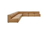 EEI-4797-TAN Mingle 7-Piece Vegan Leather Sectional Sofa By Modway