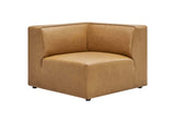 EEI-4797-TAN Mingle 7-Piece Vegan Leather Sectional Sofa By Modway