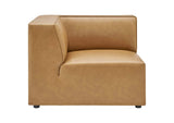 EEI-4797-TAN Mingle 7-Piece Vegan Leather Sectional Sofa By Modway