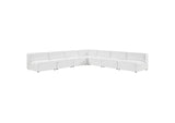 EEI-4797-WHI Mingle 7-Piece Vegan Leather Sectional Sofa By Modway