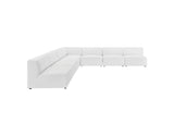 EEI-4797-WHI Mingle 7-Piece Vegan Leather Sectional Sofa By Modway