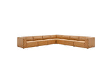EEI-4798-TAN Mingle 7-Piece Vegan Leather Sectional Sofa By Modway