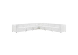 EEI-4798-WHI Mingle 7-Piece Vegan Leather Sectional Sofa By Modway
