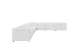 EEI-4798-WHI Mingle 7-Piece Vegan Leather Sectional Sofa By Modway