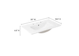 EEI-4837-WHI Cayman 30" Bathroom Sink By Modway