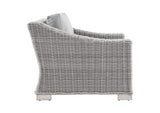 EEI-4840-LGR-GRY Conway Outdoor Patio Wicker Rattan Armchair By Modway