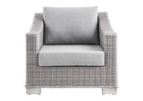 EEI-4840-LGR-GRY Conway Outdoor Patio Wicker Rattan Armchair By Modway