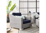 EEI-4840-LGR-NAV Conway Outdoor Patio Wicker Rattan Armchair By Modway