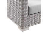 EEI-4841-LGR-GRY Conway Outdoor Patio Wicker Rattan Loveseat By Modway