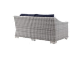 EEI-4841-LGR-NAV Conway Outdoor Patio Wicker Rattan Loveseat By Modway