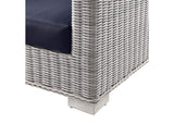 EEI-4842-LGR-NAV Conway Outdoor Patio Wicker Rattan Sofa By Modway