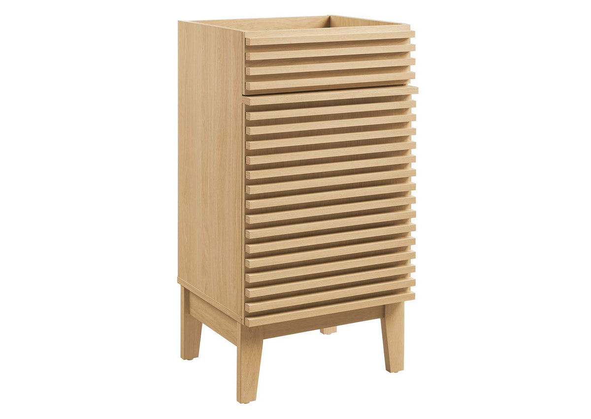 EEI-4849-OAK Render 18" Bathroom Vanity Cabinet - Sink Basin Not Included - By Modway