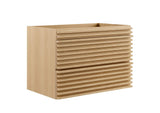 EEI-4850-OAK Render 30" Wall-Mount Bathroom Vanity Cabinet - Sink Basin Not Included - By Modway