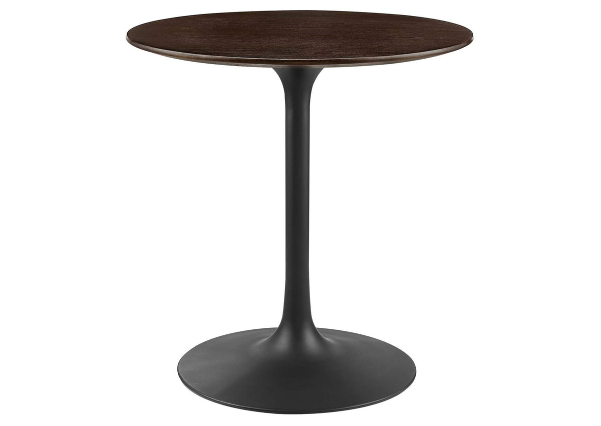 EEI-4861-BLK-CHE Lippa 28" Round Wood Dining Table By Modway