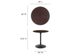 EEI-4861-BLK-CHE Lippa 28" Round Wood Dining Table By Modway