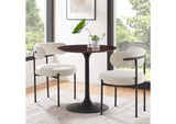 EEI-4861-BLK-CHE Lippa 28" Round Wood Dining Table By Modway