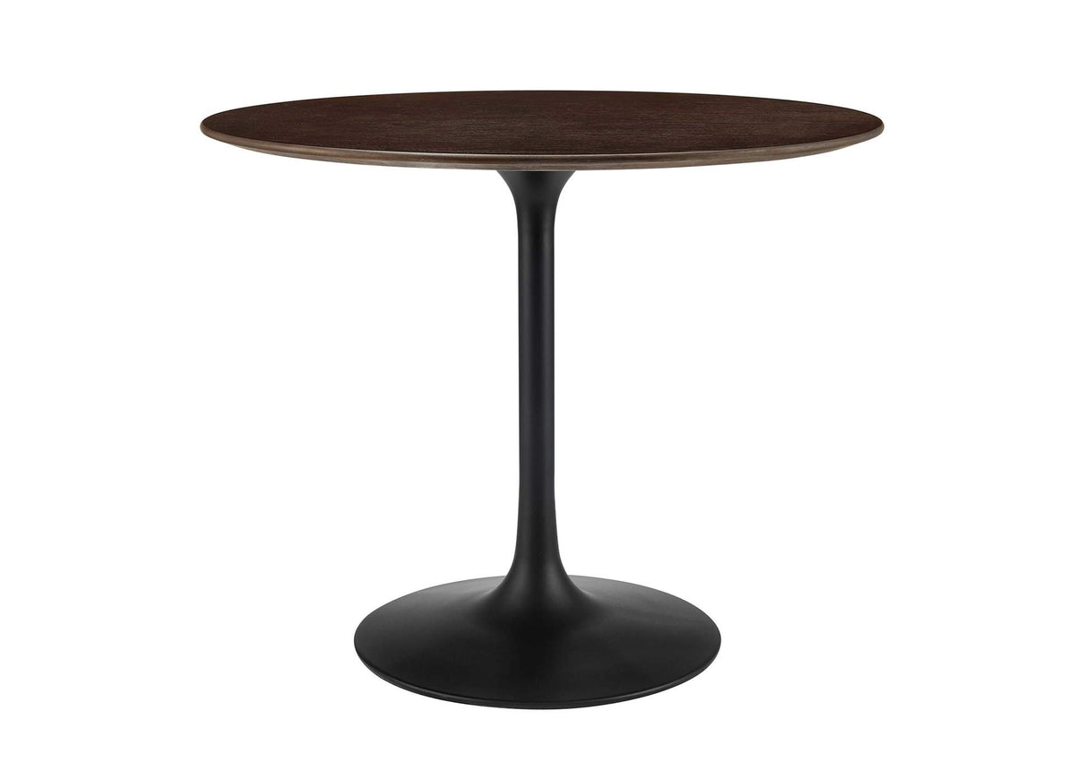 EEI-4862-BLK-CHE Lippa 36" Round Wood Dining Table By Modway