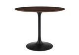 EEI-4862-BLK-CHE Lippa 36" Round Wood Dining Table By Modway