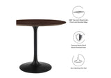 EEI-4862-BLK-CHE Lippa 36" Round Wood Dining Table By Modway